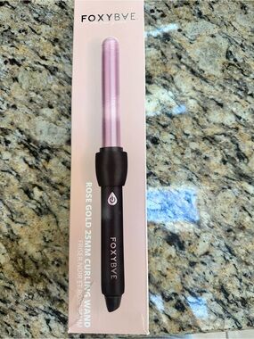 FOXYBae Rose Gold 25mm Curling Wand - Women Hair Tool